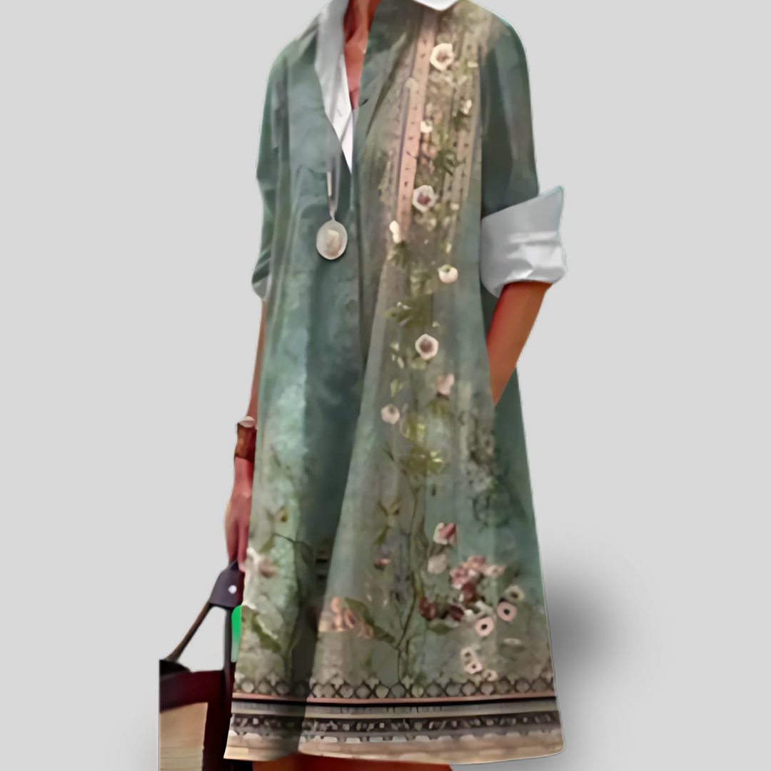 Alice | Vintage Garden Shirt Dress