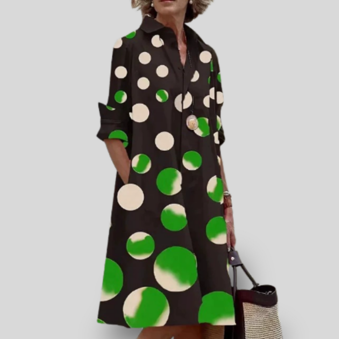 Moira | Polka Dot Fade Shirt Dress
