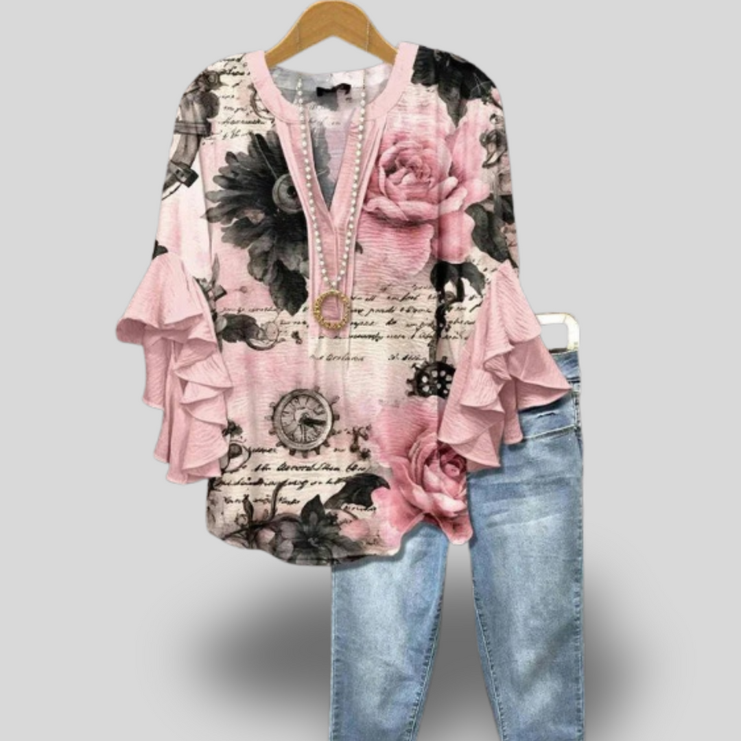Roselle | Ruffle Sleeve Top