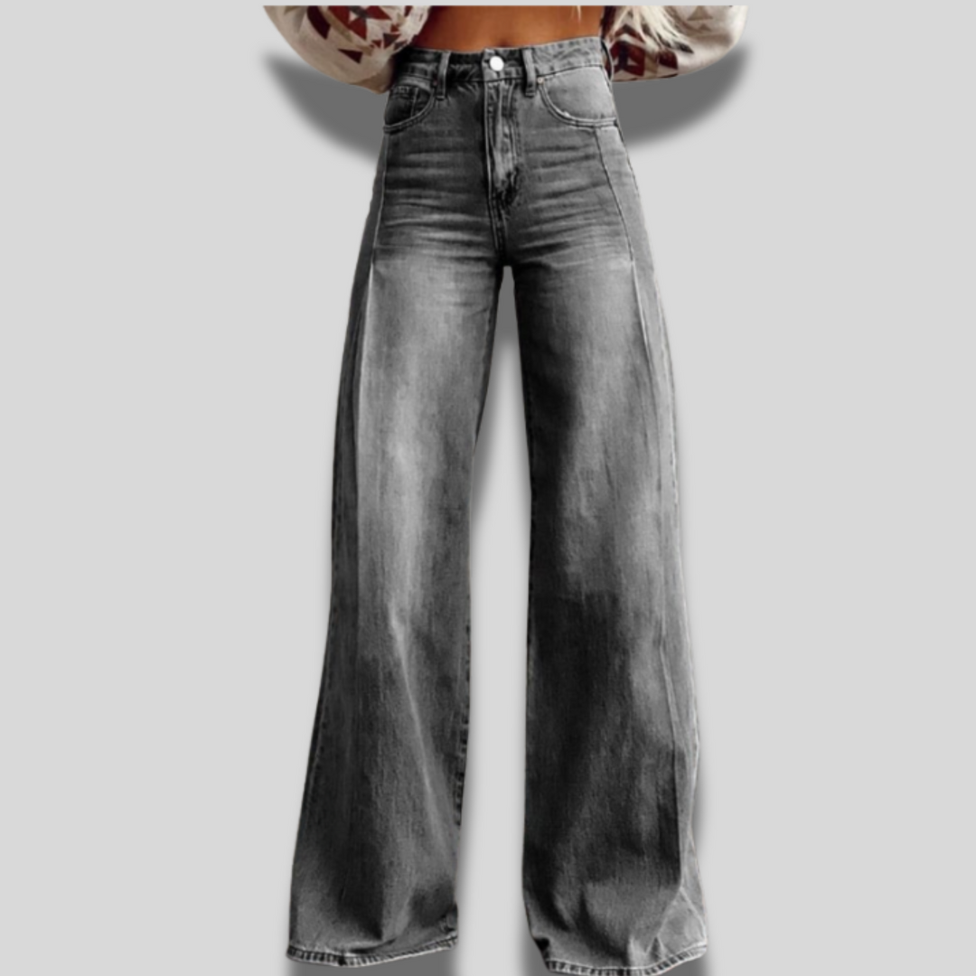 Karen | Trendy High-Waisted Wide-Leg Jeans