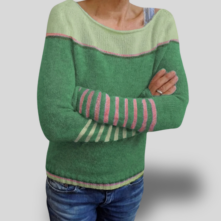 Nadene | Long Sleeve Striped Sweater