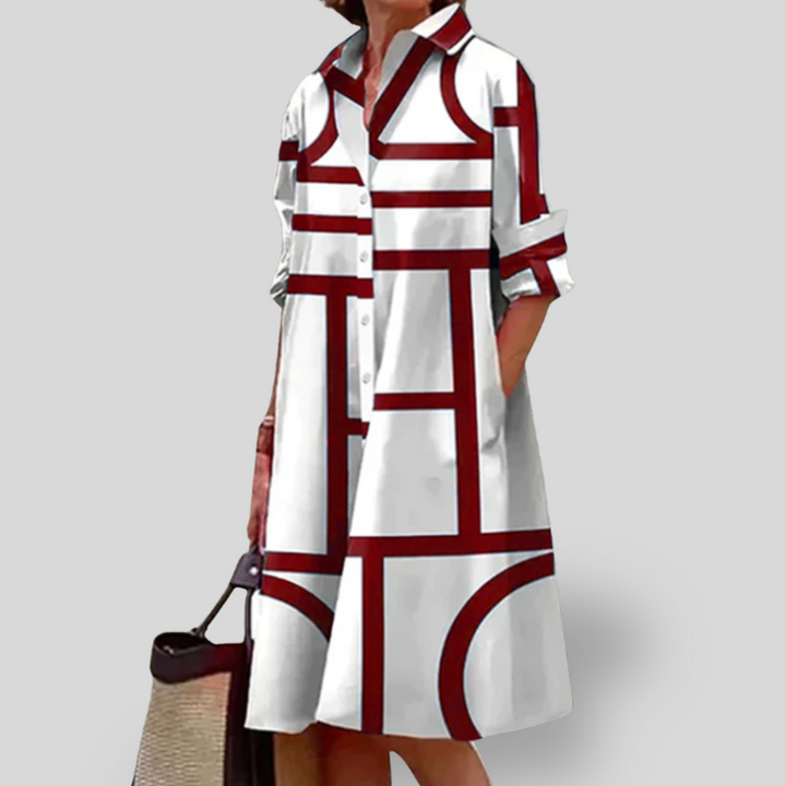 Arden | Geometric Shirt Dress