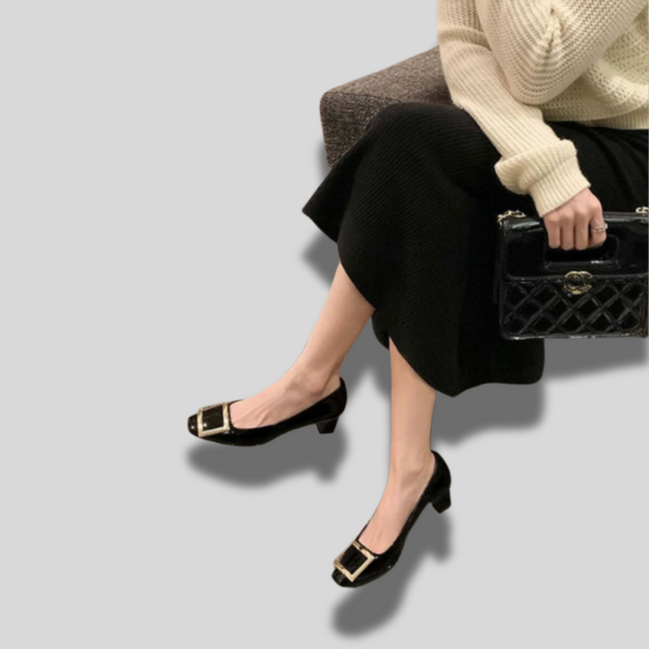 Narella | Elegant Mid-Heel Sandals with Square Toe