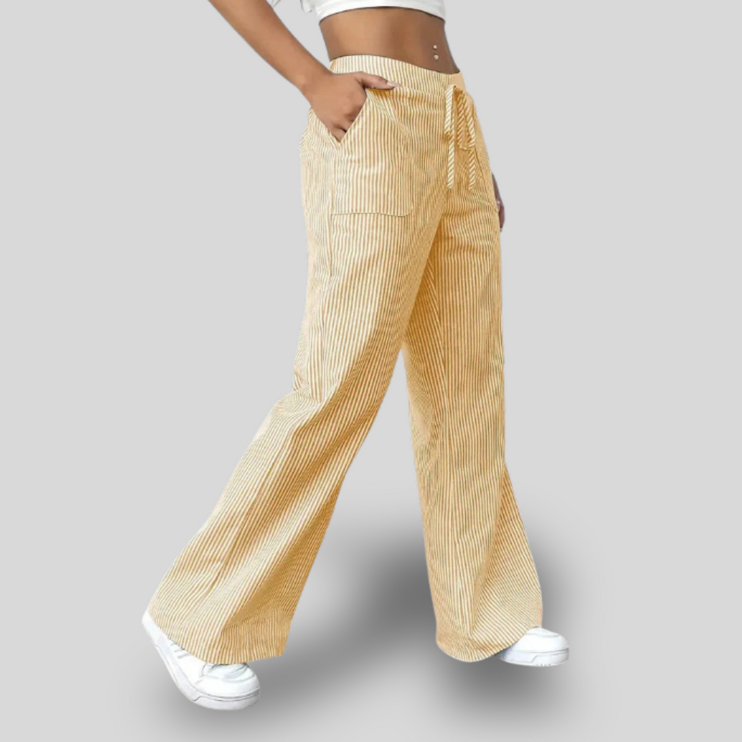 Zyra | Striped Wide-Leg Pants