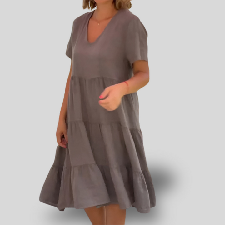Lucia | Fluid Dress with V-Neck