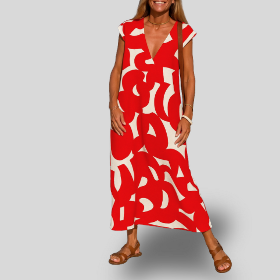 Valeria | Fluid Dress with V-Neck