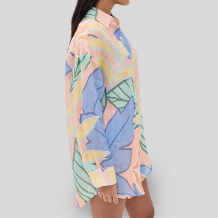 Taylor | Tropical Leaf Printed Short Set