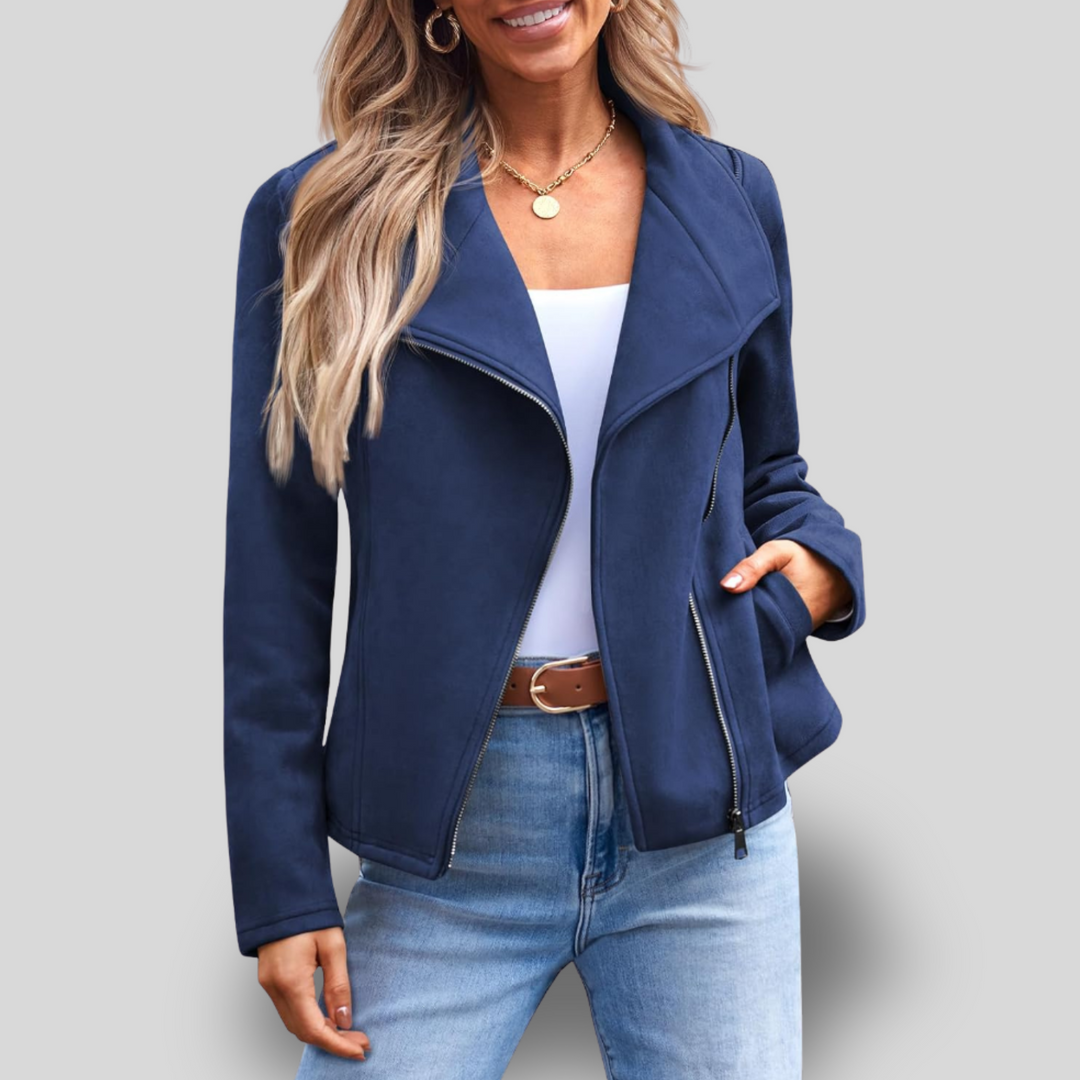 Jade | Cropped Faux Suede Jacket
