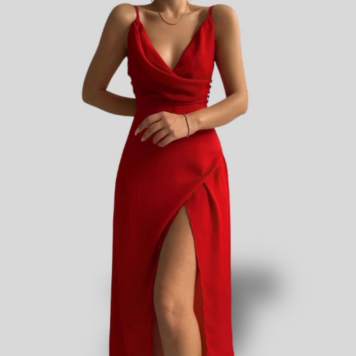 Celina | Satin Maxi Dress
