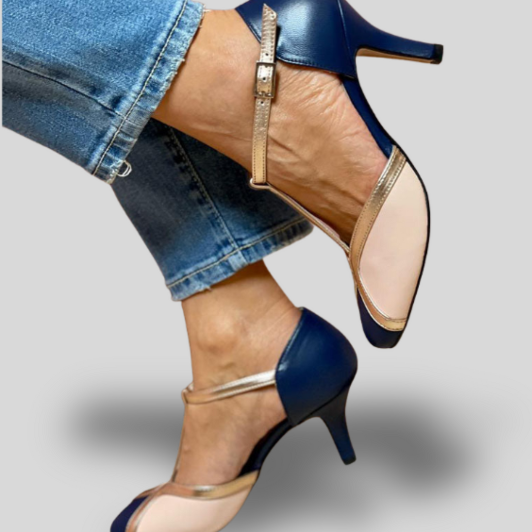 Alessia | Colorful & Comfortable T-strap Pumps with Round Toe