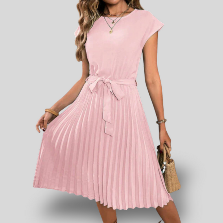 Claire | Casual Pleated Midi Dress