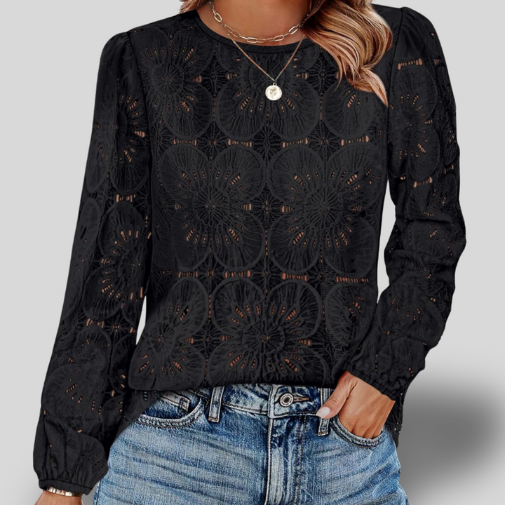 Abby | Lace Puff Sleeve Blouse