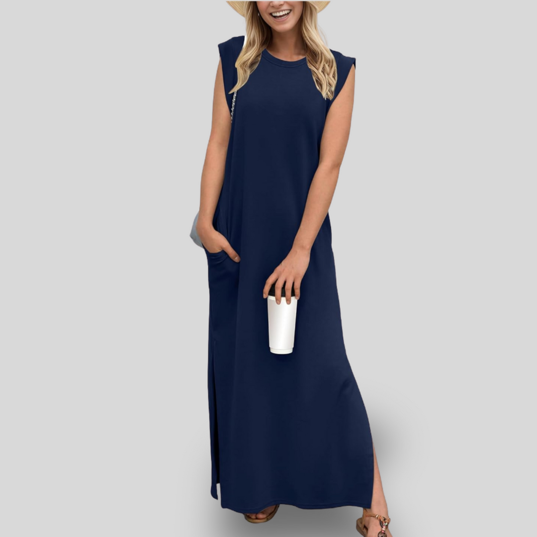 Aubrey | Sleeveless Maxi Dress with Pockets