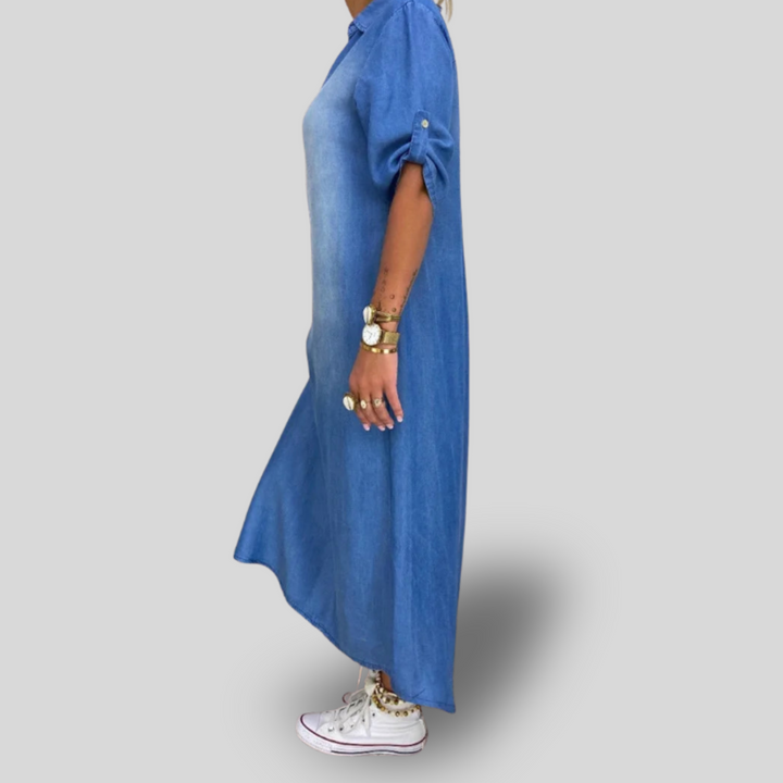 Kaia | Denim Maxi Dress
