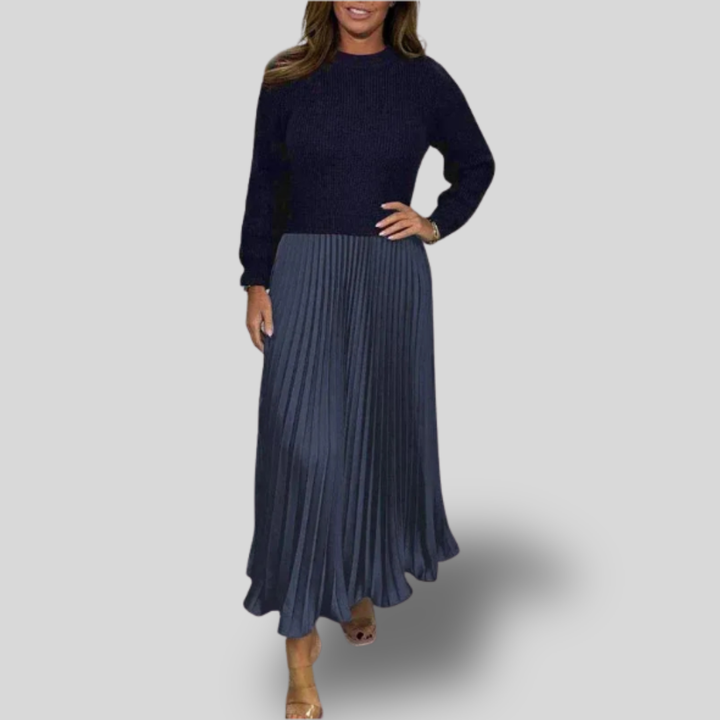 Isla | Knit Sweater & Pleated Skirt Set
