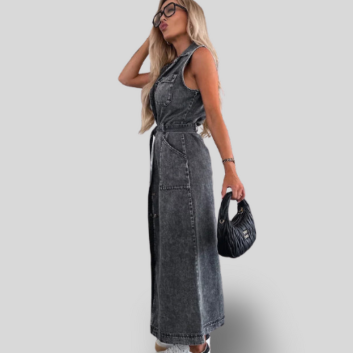 Isabelle | Denim Maxi Dress