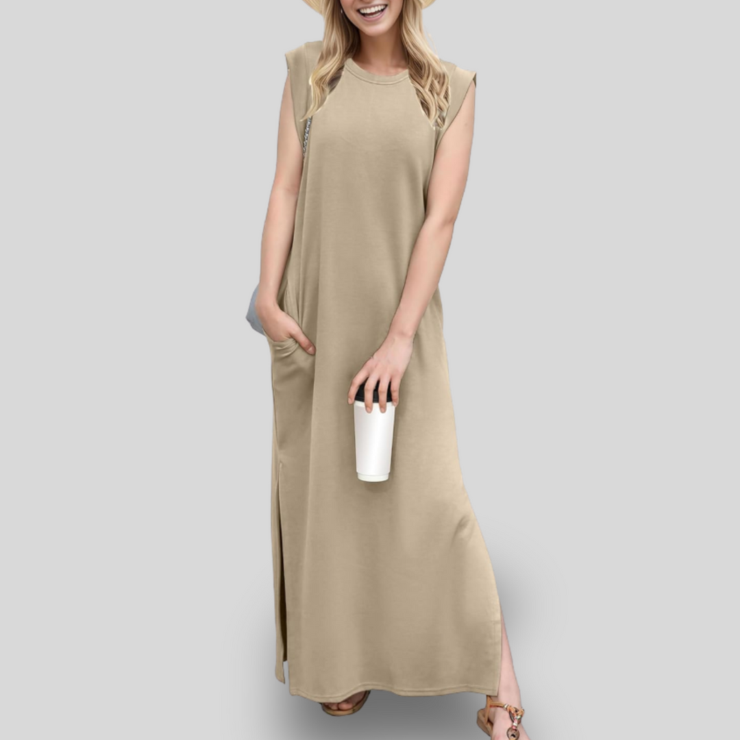 Aubrey | Sleeveless Maxi Dress with Pockets