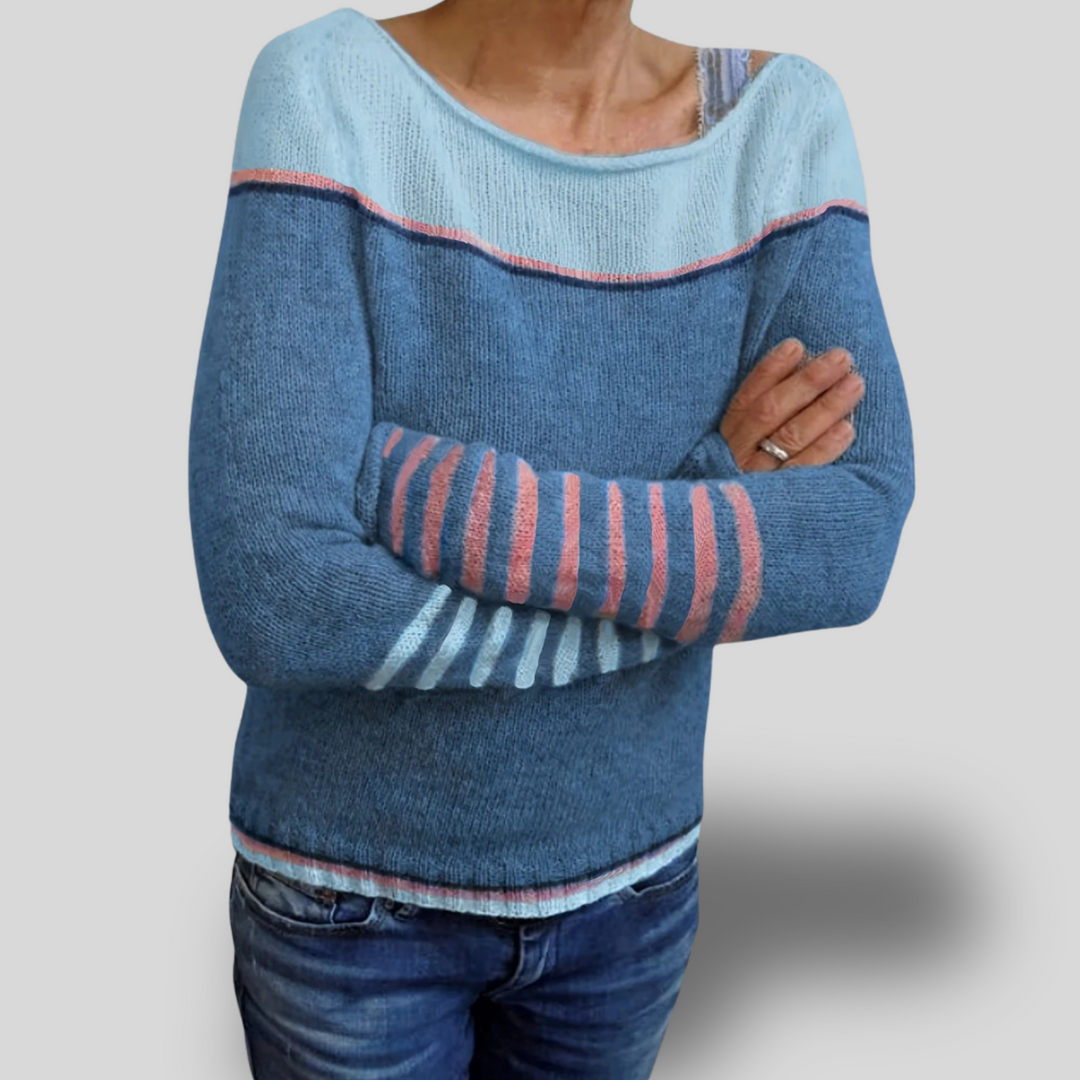Nadene | Long Sleeve Striped Sweater