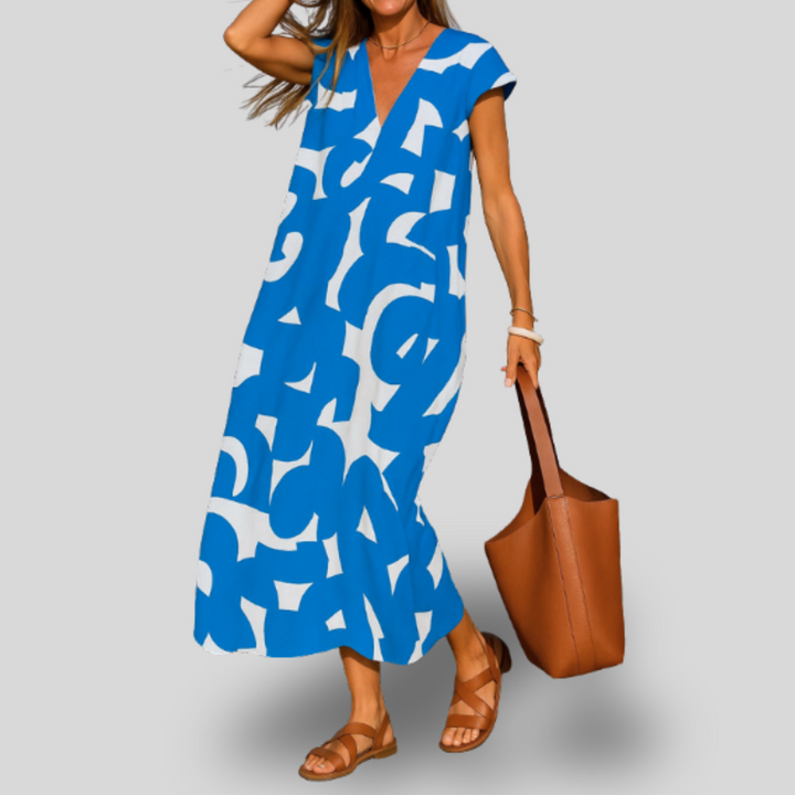 Valeria | Fluid Dress with V-Neck