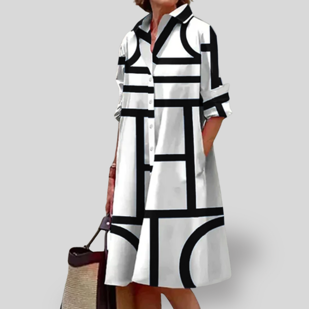 Arden | Geometric Shirt Dress