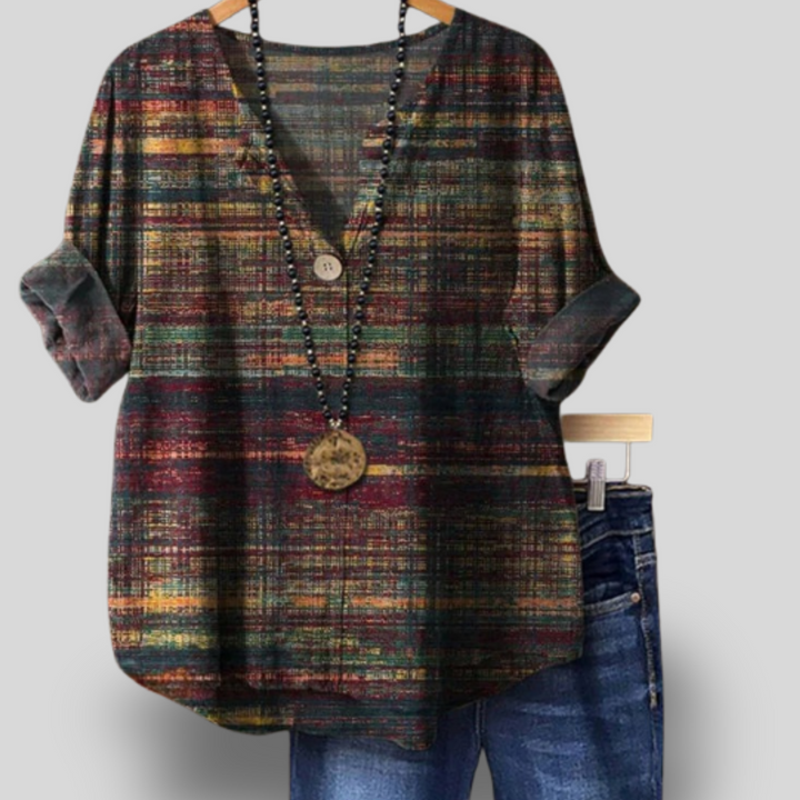 Marise | Trails Plaid Blouse