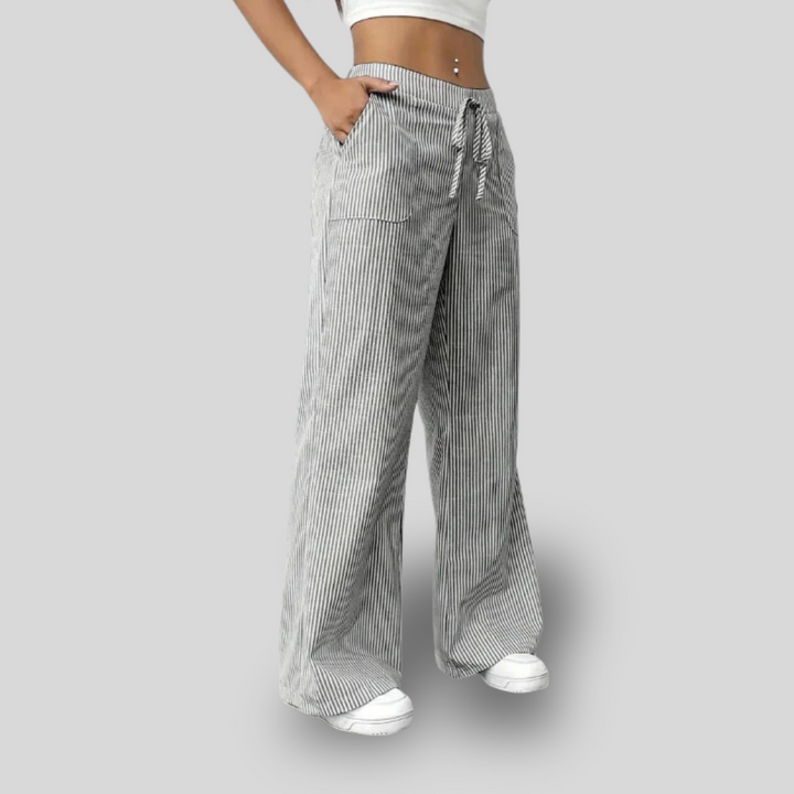 Zyra | Striped Wide-Leg Pants