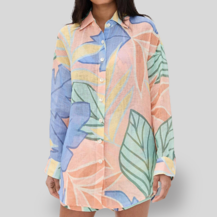 Taylor | Tropical Leaf Printed Short Set