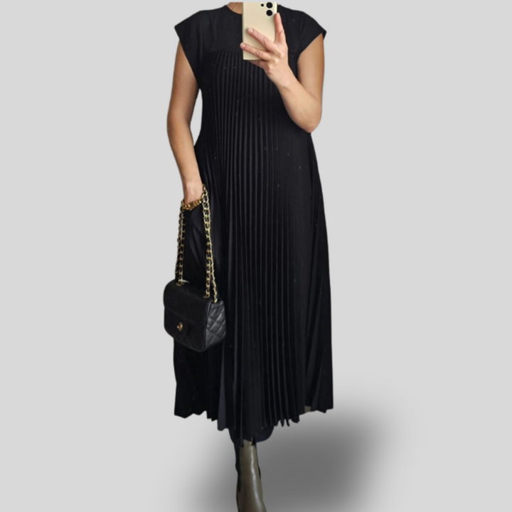 Elina | Pleated Midi Dress