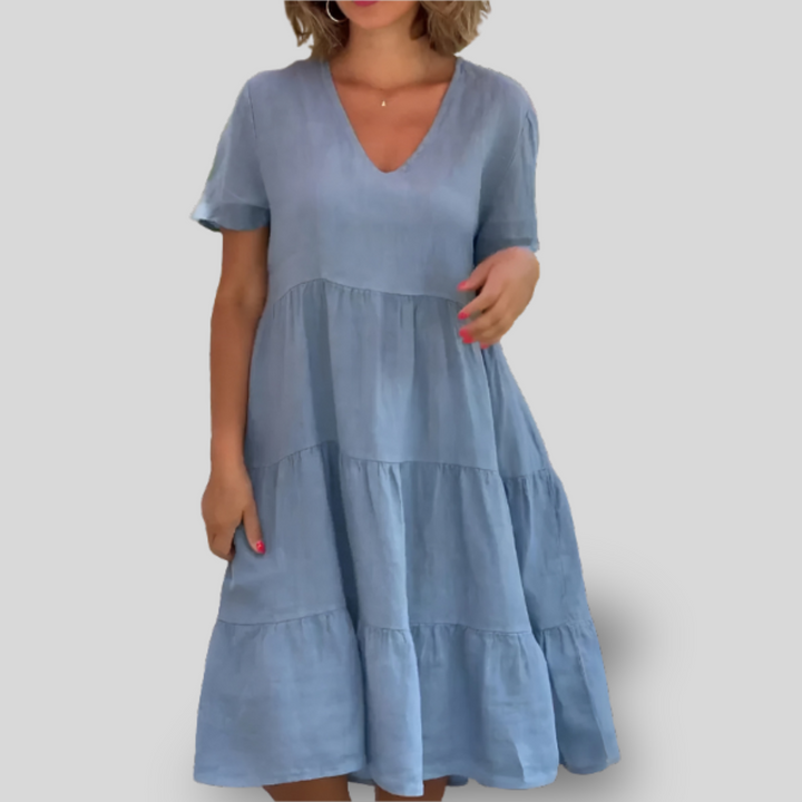 Lucia | Fluid Dress with V-Neck