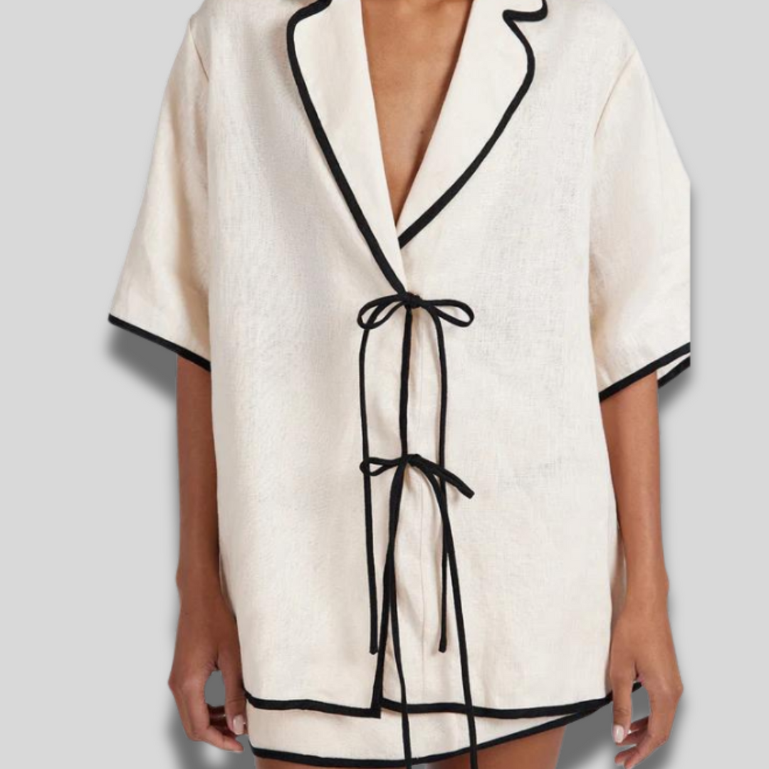 Alice | Noir Cream Skirt Set