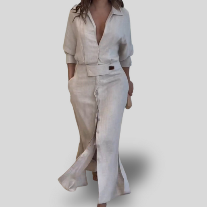 Jeanette | Maxi Dress with V-Neck