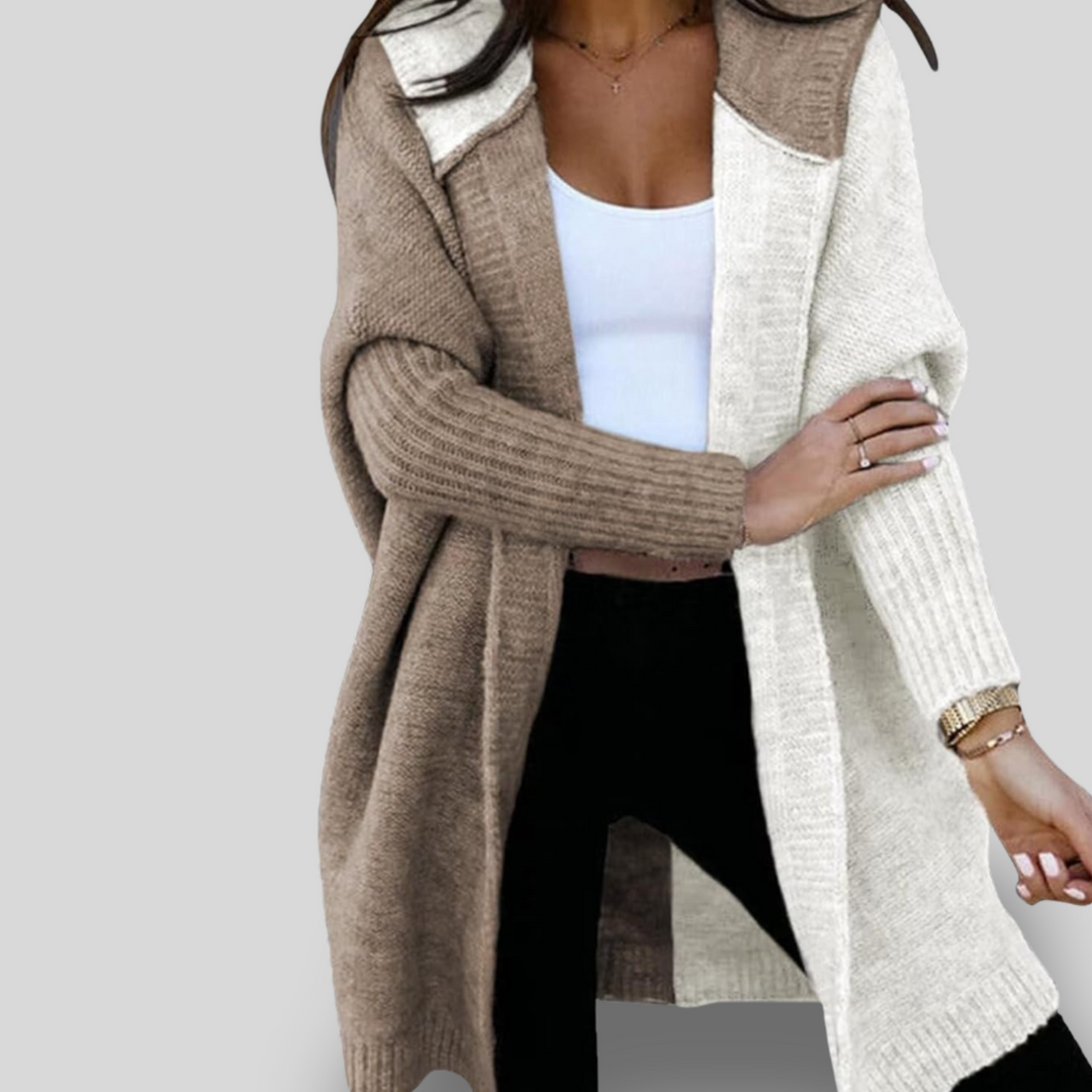 Aira | Color Block Hooded Cardigan