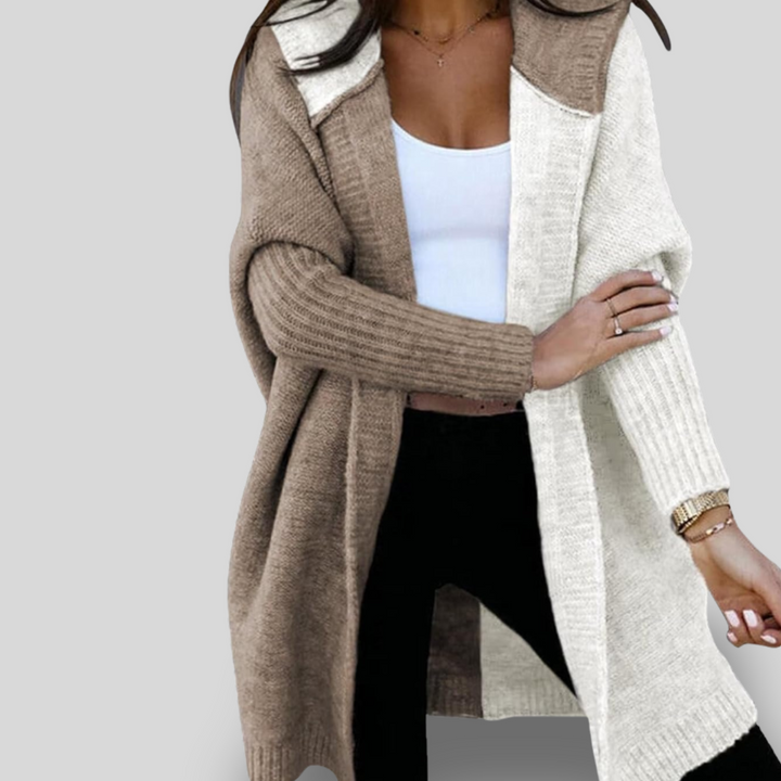Aira | Color Block Hooded Cardigan