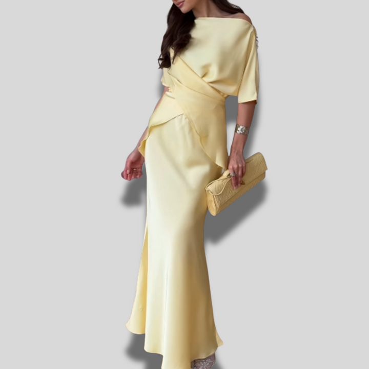 Elise | Off-shoulder Tie Top & Skirt Set