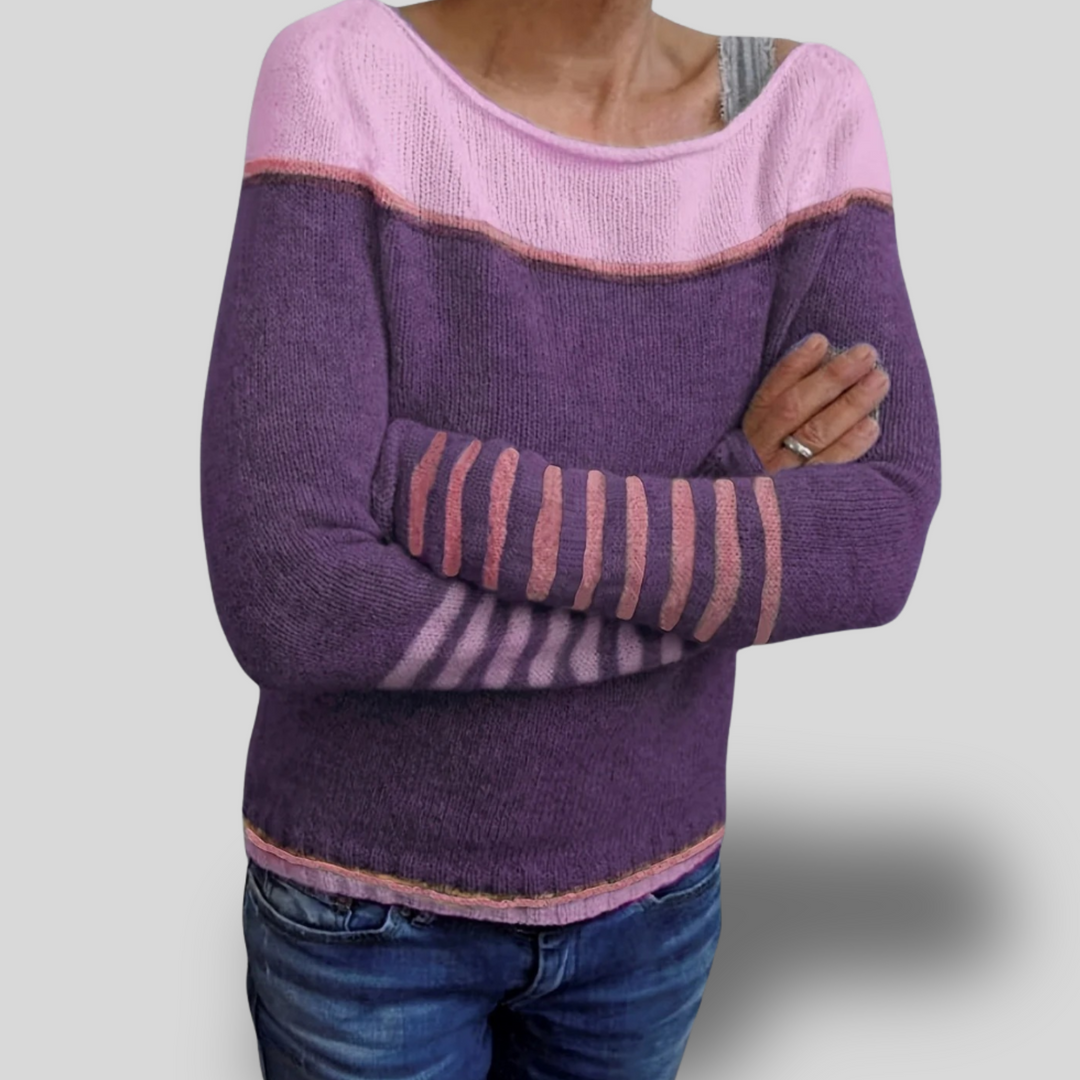 Nadene | Long Sleeve Striped Sweater