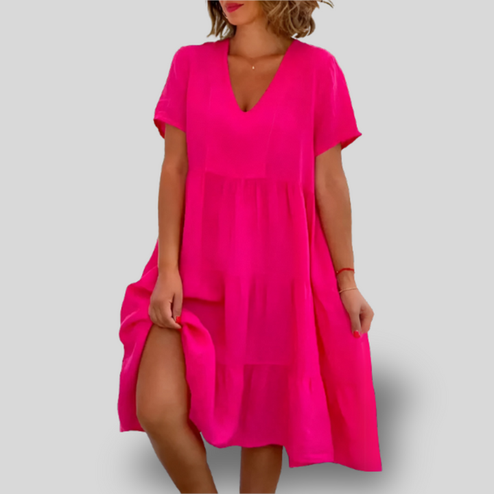 Lucia | Fluid Dress with V-Neck