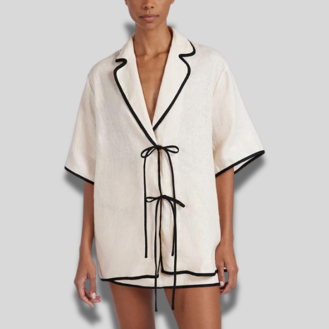 Alice | Noir Cream Skirt Set