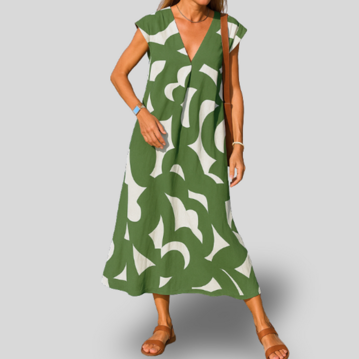 Valeria | Fluid Dress with V-Neck