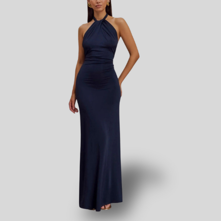 Noelle | Slinky Halter Maxi Dress