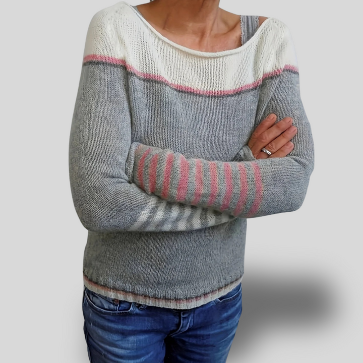 Nadene | Long Sleeve Striped Sweater