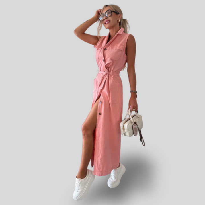 Isabelle | Denim Maxi Dress