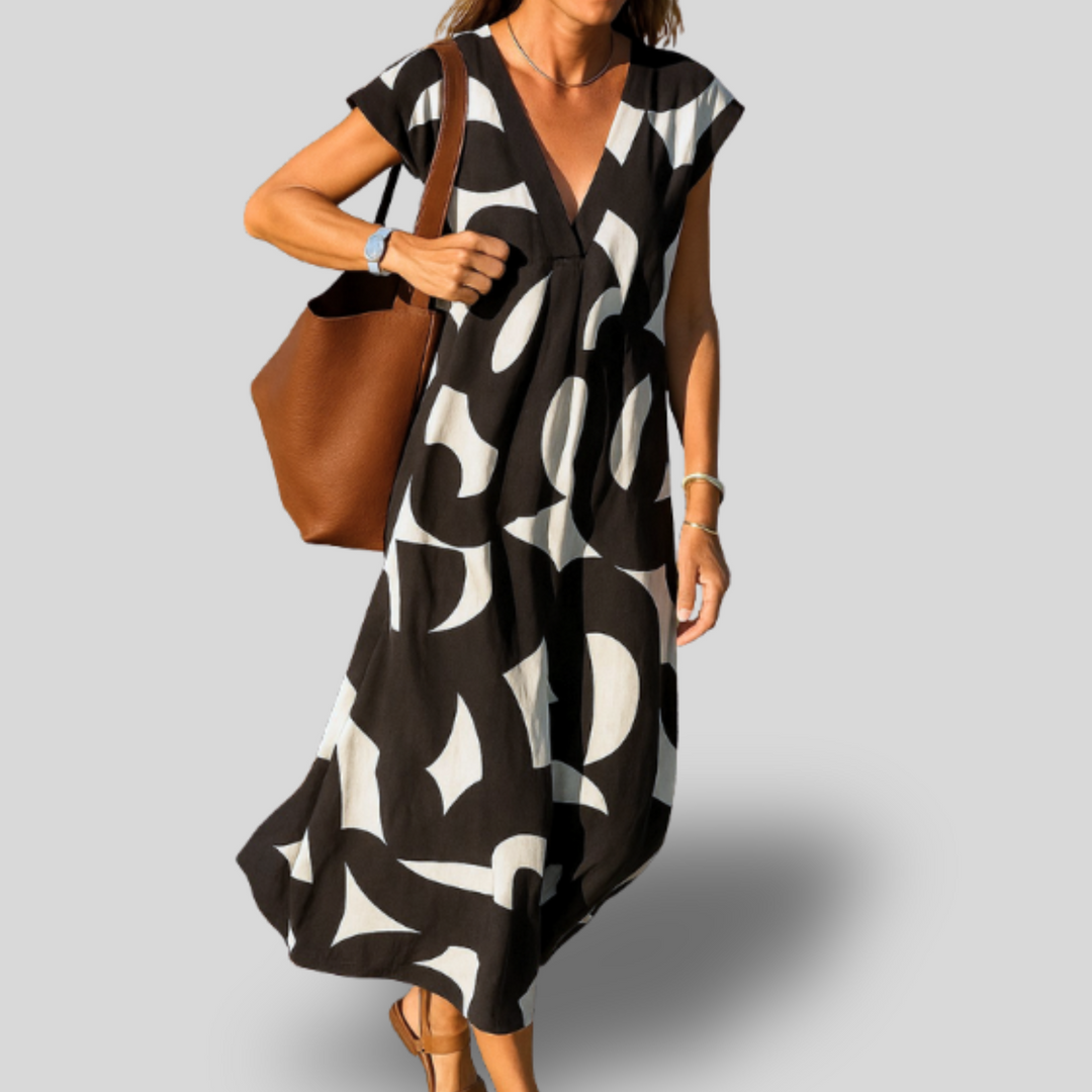 Valeria | Fluid Dress with V-Neck