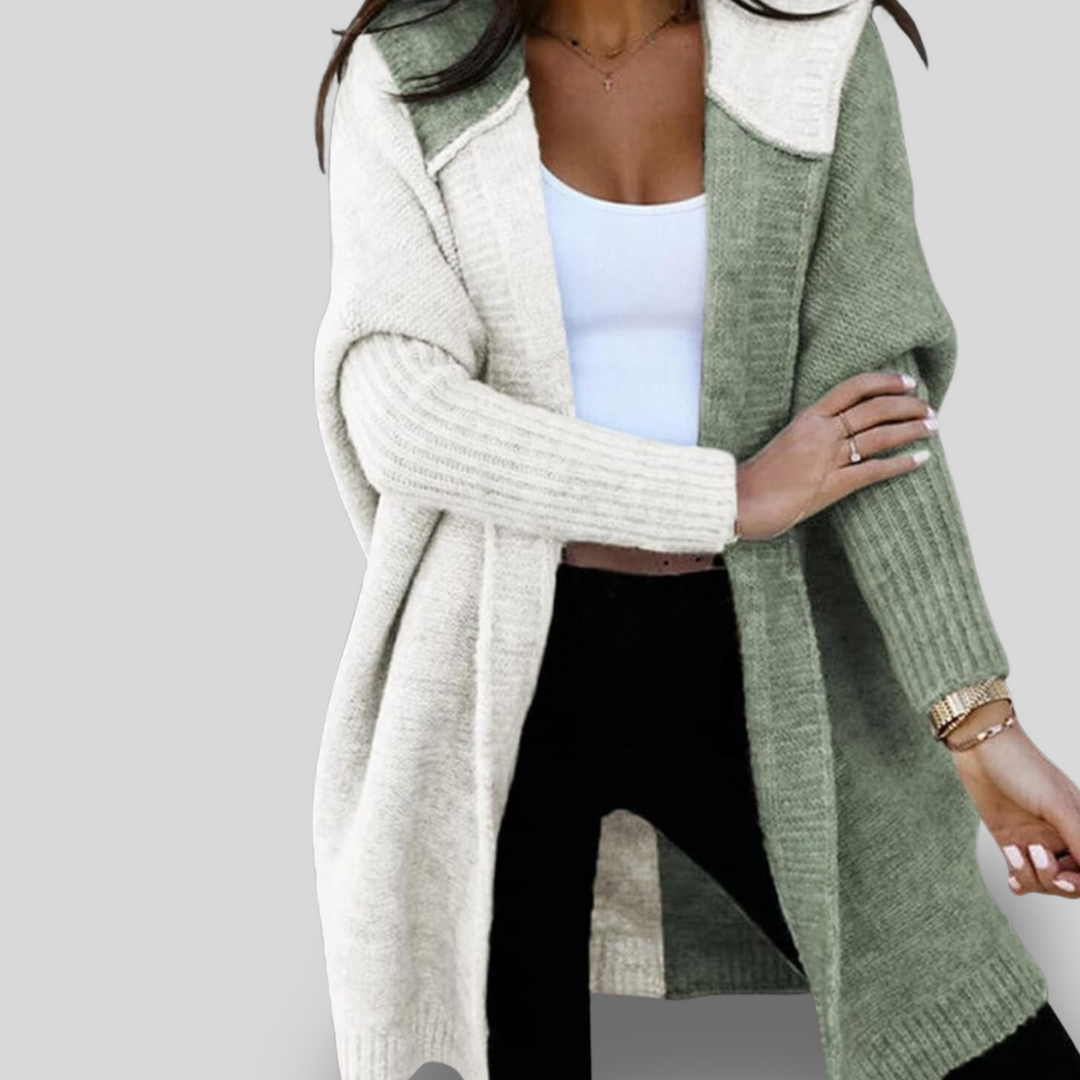Aira | Color Block Hooded Cardigan
