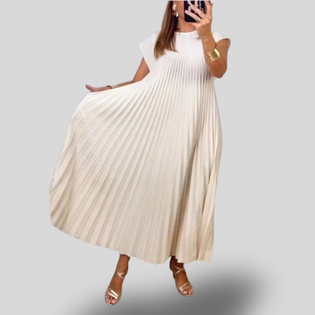 Elina | Pleated Midi Dress