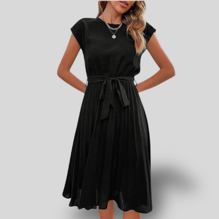 Claire | Casual Pleated Midi Dress