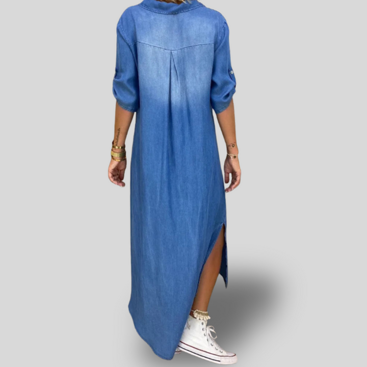 Kaia | Denim Maxi Dress