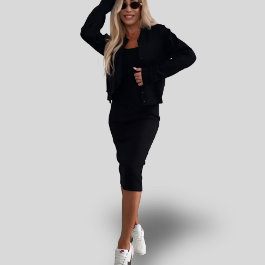 Manon | Midi Dress & Vest