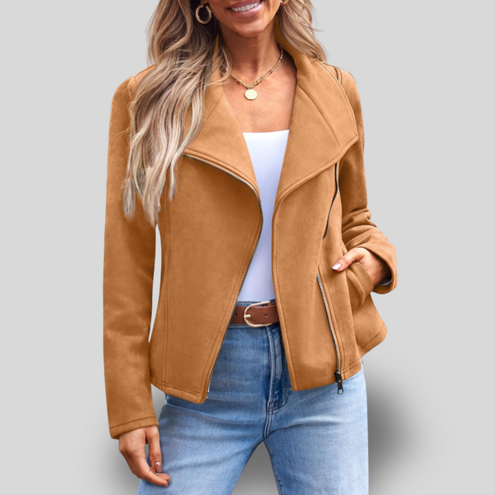 Jade | Cropped Faux Suede Jacket