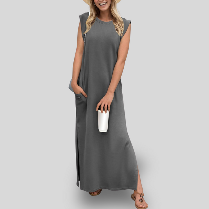 Aubrey | Sleeveless Maxi Dress with Pockets
