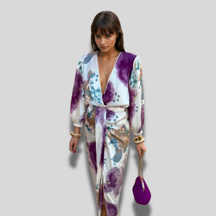 Valeria | Elegant Dress with Knot at the Waist